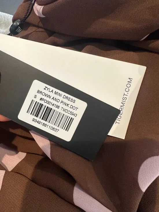 Tiger Mist | NWT | ZYLA MINI PINK AND BROWN DRESS - Picture 5 of 5